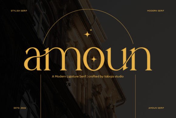 Amoun Typeface: A Luxurious Serif for Creative Product Makers