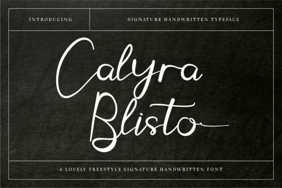 Calyra Blisto: A Handwritten Font for Authentic Craft Projects
