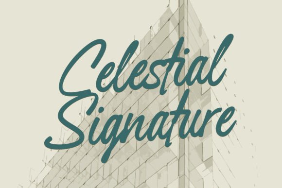 Celestial Signature: A Script Font That Elevates Branding Projects