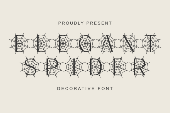 Elegant Spider: A Gothic Typeface for Spooky and Sophisticated Crafts