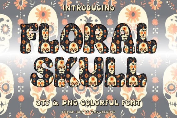 Floral Skull Typeface: A Bold Choice for Creative Web Design