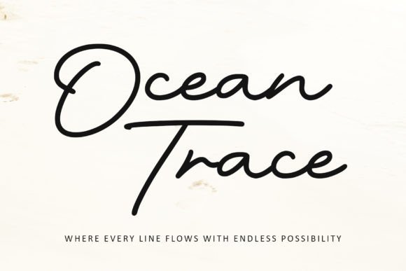 Ocean Trace: A Serene Script Font for Editorial Design