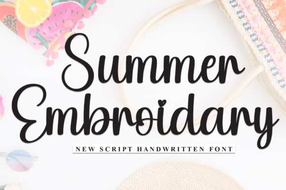 Summer Embroidary: A Warm, Handcrafted Script for Creative Projects